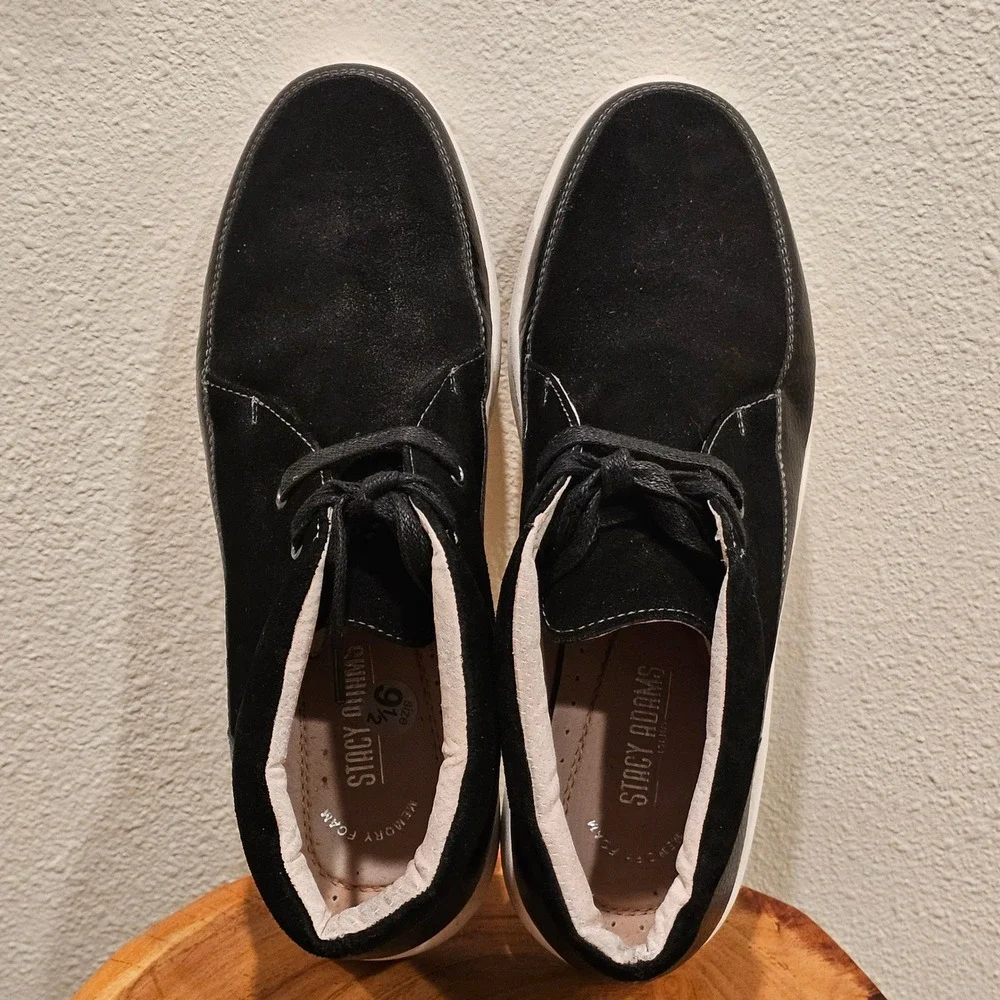Stacy Adams Mens‎ Black Suede Leather Chukka Sneaker Boots 53437-001 Size 9.5M